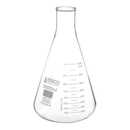 Matraz Erlenmeyer, Cuello Estrecho, 2000 mL