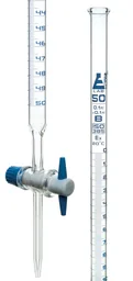 Bureta con Llave PTFE, Clase B, 50 mL