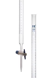 Bureta con Llave PTFE, Clase B, 100 mL