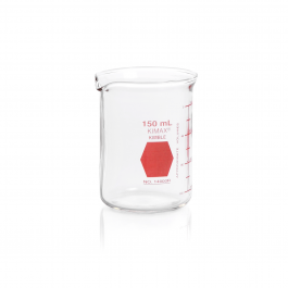 VASO PRECIP, GRIFFIN, REG., F.BAJA DECORADO EN ROJO GRADUADO — 50 mL