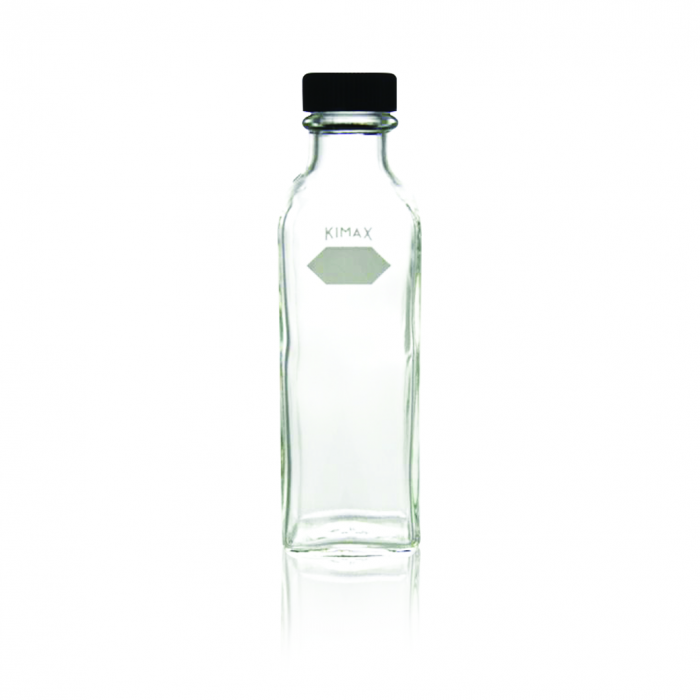 BOTELLA PARA DILUCIÓN LECHE FORMA CUADRADA C/ TAPA ROSCADA — 160 mL