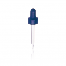 GOTERO VIDRIO SOLO (PIPETA), CON BULBO DE HULE — 30 mL