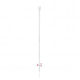 MICRO-BURETA "A" RECTA, BOCA DE EMBUDO LLAVE PTFE, SERIALIZADA Y CERTIFICADA — 10 mL