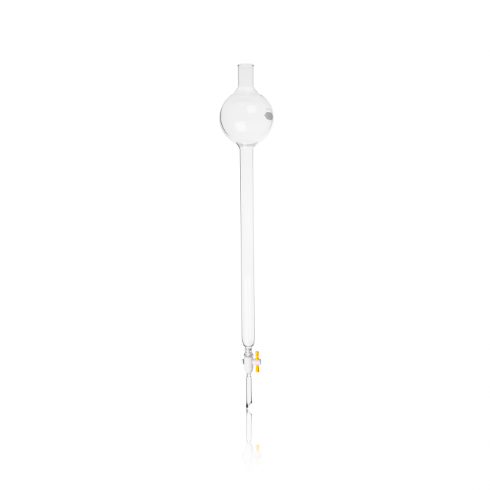 COLUMNA DE CROMATOGRAFÍA C/TANQUE, LLAVE PTFE — 11 X 300 MM
