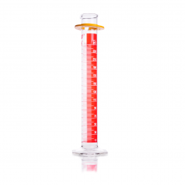 PROBETA, P.E., "B" ESC MÉTRICA C/BANDA ROJA CONTRASTE, BASE HEX. VIDRIO — 10 mL