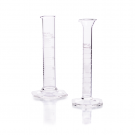 PROBETA, P.E., LINEA TEKK®, ESCALA MÉTRICA BLANCA, BASE HEXAGONAL VIDRIO — 25 mL