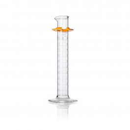 PROBETA, P.E., "B" DOBLE ESCALA MÉTRICA, BASE HEX. VIDRIO C/BUMPER — 25 mL