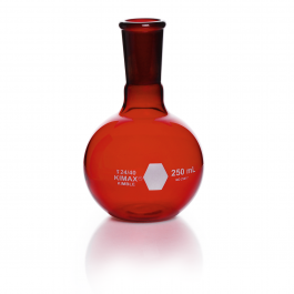 MATRAZ FONDO PLANO, RAY-SORB®, CUELLO CORTO, JUNTA 24/40 — 250 mL