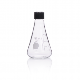 MATRAZ ERLENMEYER C/ ROSCA Y TAPA FENÓLICA — 2000 mL