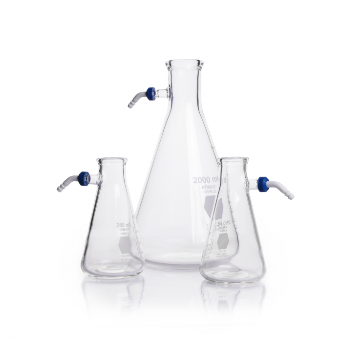 MATRAZ DE FILTRACIÓN, SALIDA RÁPIDA, INCLUYE CONECTOR P/ MANGUERA (KITAZATO) — 500 mL