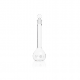 MATRAZ VOLUMÉTRICO "A", TAPÓN VIDRIO BOCA ANCHA — 50 mL