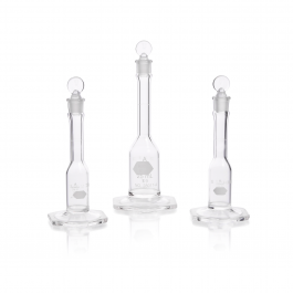 MATRAZ-MICRO VOLUMÉTRICO "A", BASE HEX, TAPÓN VIDRIO, CERTIFICADO INDIVIDUAL CENAM — 10 mL