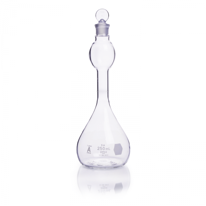 MATRAZ VOLUMÉTRICO "A", BULBO DE MEZCLADOR, TAPÓN VIDRIO — 1000 mL