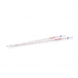PIPETA GRADUADA (MOHR), CLASE "A", COD.COLOR, (PE/TD) CERTIFICADO INDIVIDUAL CENAM — 25 mL (1/10)
