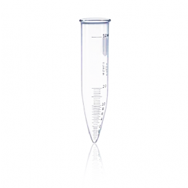 TUBO DE CENTRÍFUGA FONDO CÓNICO, "P.C"., GRADUADO, ESCALA NEGRA, LECHE — 50 mL