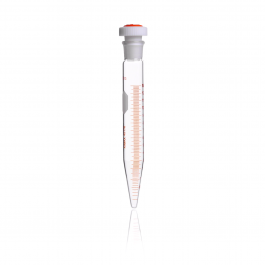 TUBO DE CENTRÍFUGA FONDO CÓNICO, "P.C.," GRADUADO, PARED REF.,TAPÓN PTFE CABEZA PLANA — 13 mL