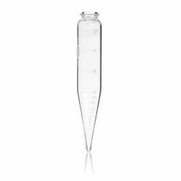 TUBO DE CENTRÍFUGA FONDO CÓNICO 8", ACEITE, "P.C.", GRADUADO — 100 mL