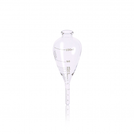 TUBO DE CENTRÍFUGA FORMA PERA 6", ACEITE, "P.C." TALLO 1.5 mL TALLO, GRADUADO 200% — 100 mL