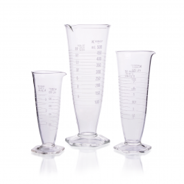COPA FARMACÉUTICA,CÓNICA, GRADUADA DOBLE ESCALA, "P.E." (PROBETA) — 500 mL