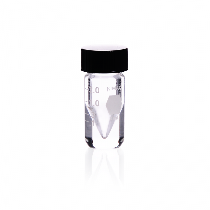 Micro-Vial Fond Cónico (int.) Grad. ACCUFORM® rosca 20-400 c/ Tapa sólida ensambladas — 5 ml