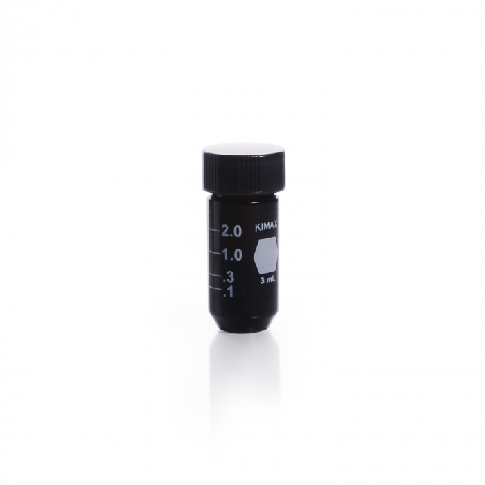Micro-Vial Ambar Fond Cónico (int.) Grad. ACCUFORM® rosca 13-425 c/ Tapa sólida ensambladas — 1 ml