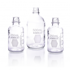 BOTELLA D/MEDIOS, BOCA ANCHA, GRADUADA, ROSCADA SIN TAPA — 1000 mL