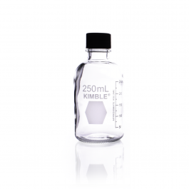 BOTELLA DE MEDIOS, GRADUADA, BOCA ANGOSTA, ROSCADA TAPA LINER POLIPROPILENO — 125 mL