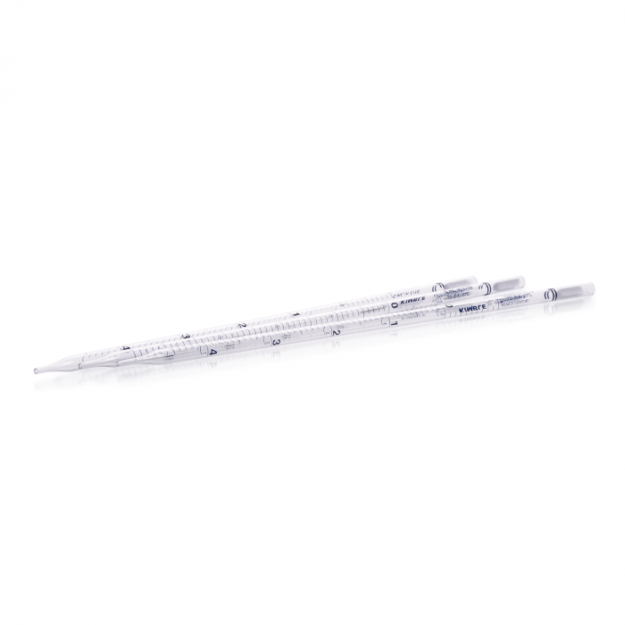 Pipeta Serológica Desechable, Vidrio, Estéril y Libre Pirógenos c/tapón algodón, CANISTER — 2 mL (1/100)