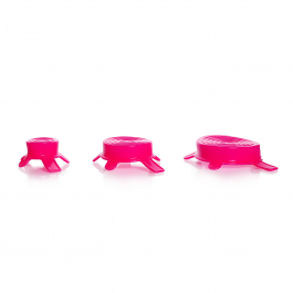 SET DE TAPA DE SILICONA (SILICONE LID) COLOR ROSA -SET: 3 TAMAÑOS — SET