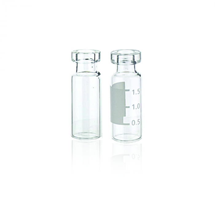 VIAL CRIMP DE 12X32 CLARO LISO SIN TAPA — 12x32