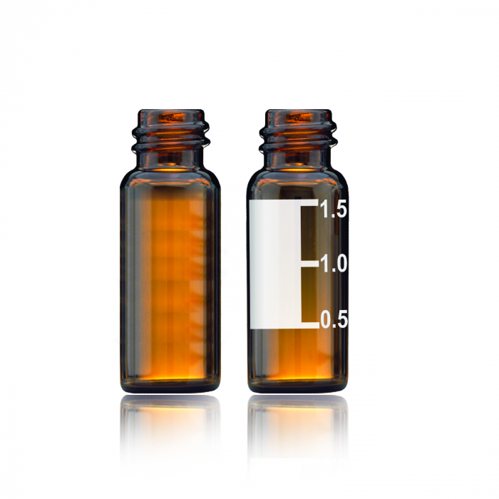 VIAL ROSCADO AMBAR ROSCA 9-425 SIN TAPA — 12x32