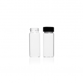 Vial muestrador rosca 15-425 Tapa y Liner plástico en bolsa — 2 drams