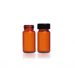 Vial muestrador Ambar medida 19x40 Rosca 15-425 c/ Tapa Liner PTFE-faced/14B Liners — 1 1/2 dram