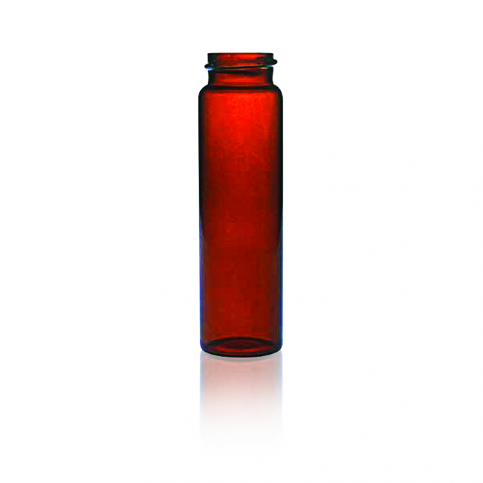 Vial Ambar EPA - Analisis de Agua - rosca 24-400 s/ tapa — 40 ml