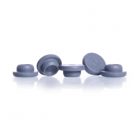 RETAPA CLOROBUTILO COLOR GRIS PARA VIAL CON PTFE — GPI 13 mm