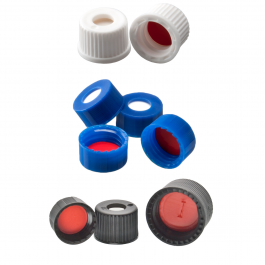 White Open Top PP Closure with PTFE/Silicone Septa, 13-425 — 13-425