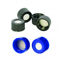 Black Open Top PP Closure with Bonded PTFE Liner, 13-425 — 13-425