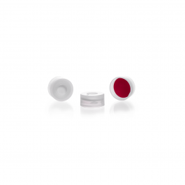 TAPA SNAP (PE) PARA AUTOSAMPLERS CON SEPTA PTFE-SILICONE PRE-CORTADA BLANCA 11 mm — 11 mm