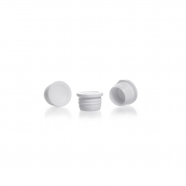 TAPÓN "PLUG" POLIPROPILENO COLOR BLANCO PARA VIAL — 1