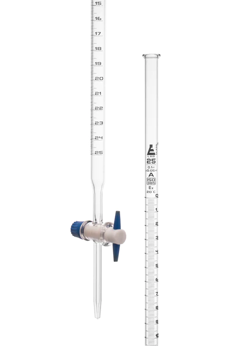 BURETA CLASE "A" LLAVE DE TEFLON RECTA 25ML   EISCO