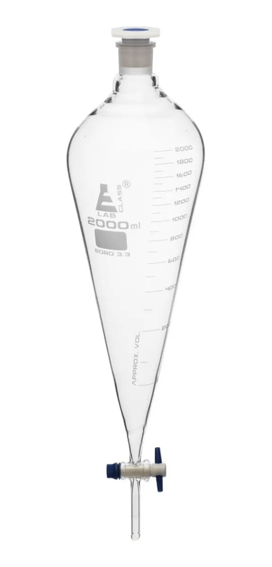 EMBUDO DE SEPARACION GRADUADO LLAVE PTFE 10000ML   EISCO