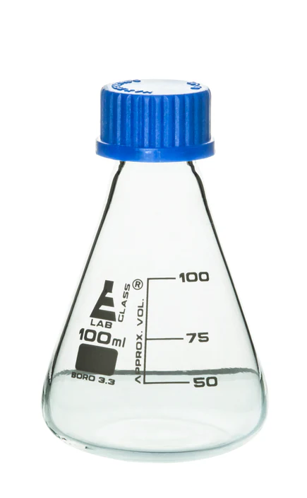 MATRAZ ERLENMEYER CON TAPA ROSCA 125ML EISCO