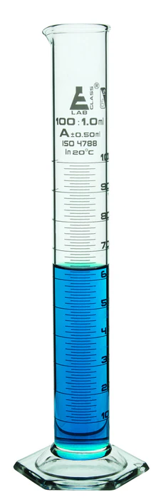 PROBETA GRADUADA VIDRIO 100ML CLASE "A" BLANCA EISCO