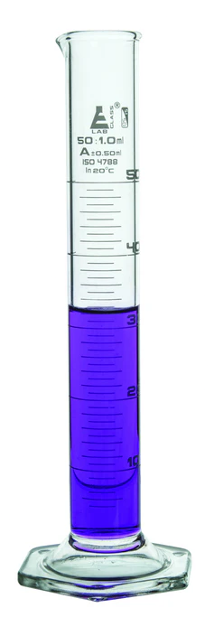 PROBETA GRADUADA VIDRIO 50ML CLASE "A" BLANCA EISCO