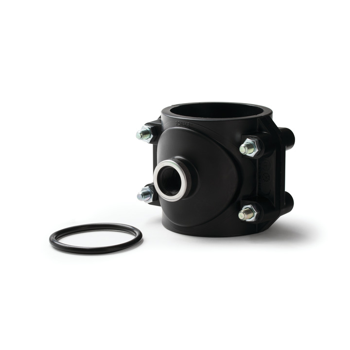 Silleta para inyector para tubería de 75 mm de diám., rosca de 1/2". HANNA