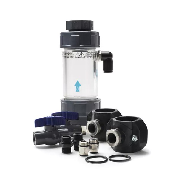 Conjunto de celda de flujo para tuberías de 50 mm de diámetro. HANNA