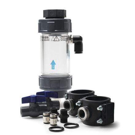 Conjunto de celda de flujo para tuberías de 63 mm de diámetro. HANNA