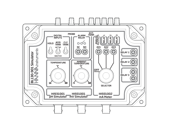 Simulador para el BL131, BL132. HANNA