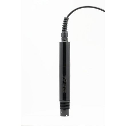 Electrodo de pH de proceso, punta plana, vidrio HT (alta temperatura), unión de PTFE, 25m. de cable. HANNA