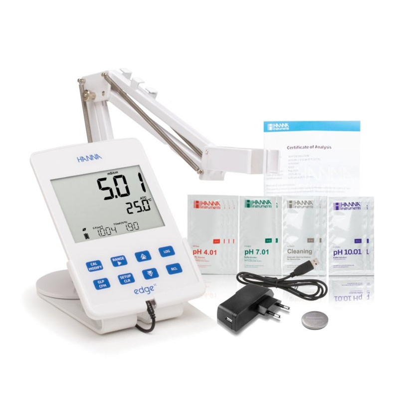 edge dedicado a pH - Solo medidor sin accesorios (ej. Sondas, adaptador, etc.). HANNA